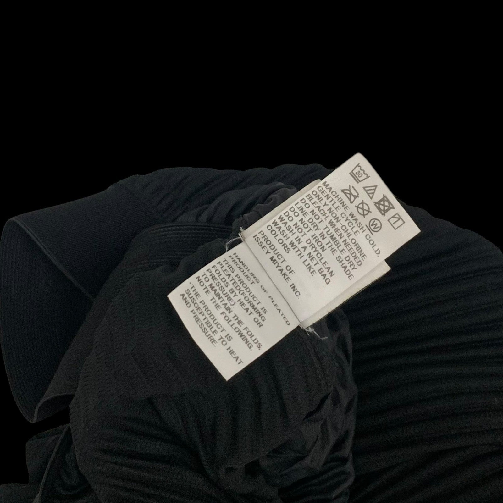 Issey Miyake HOMME PLISSÉ JF110 Wide Leg Pleated Pants Black (Fits 32-34")