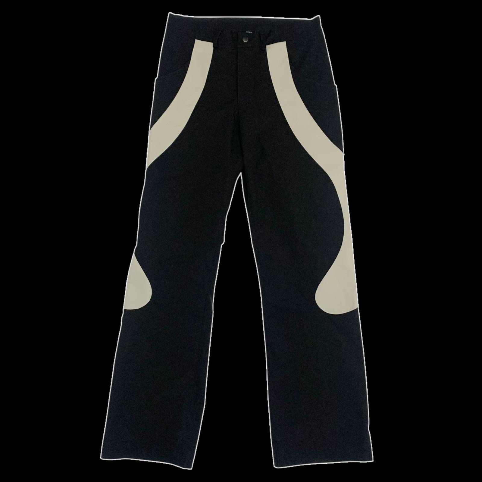 Moth Studios Panelled Nylon Pants Black / Grey (Size M)