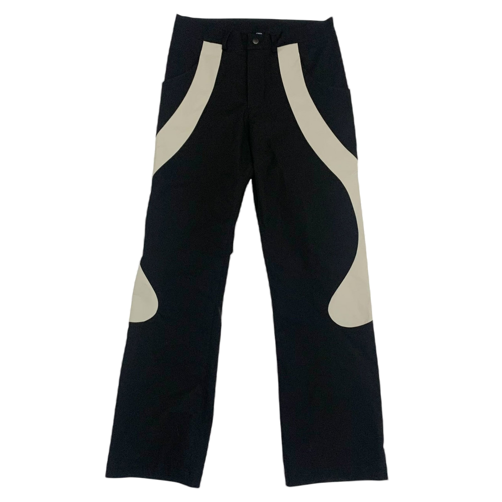 Moth Studios Panelled Nylon Pants Black / Grey (Size M)