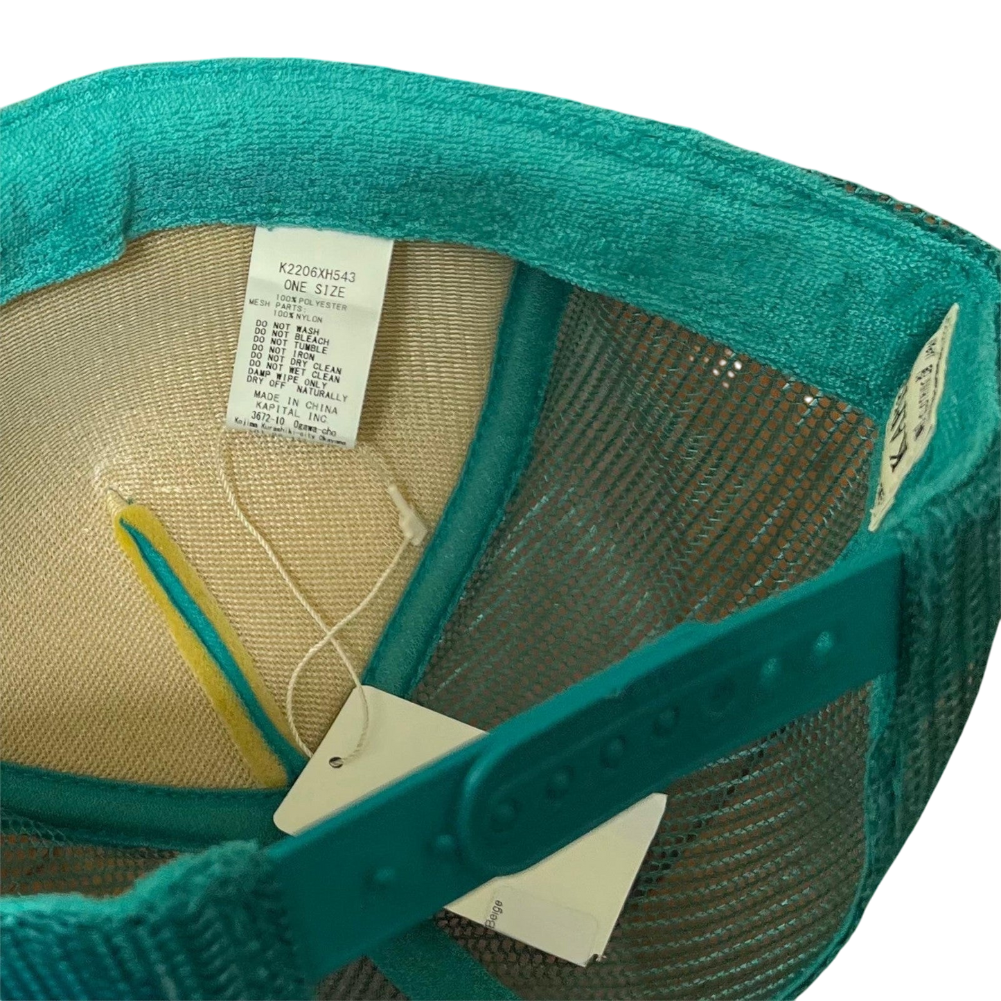 Kapital ‘Free Wheelin’ Trucker Cap Cream / Turquoise