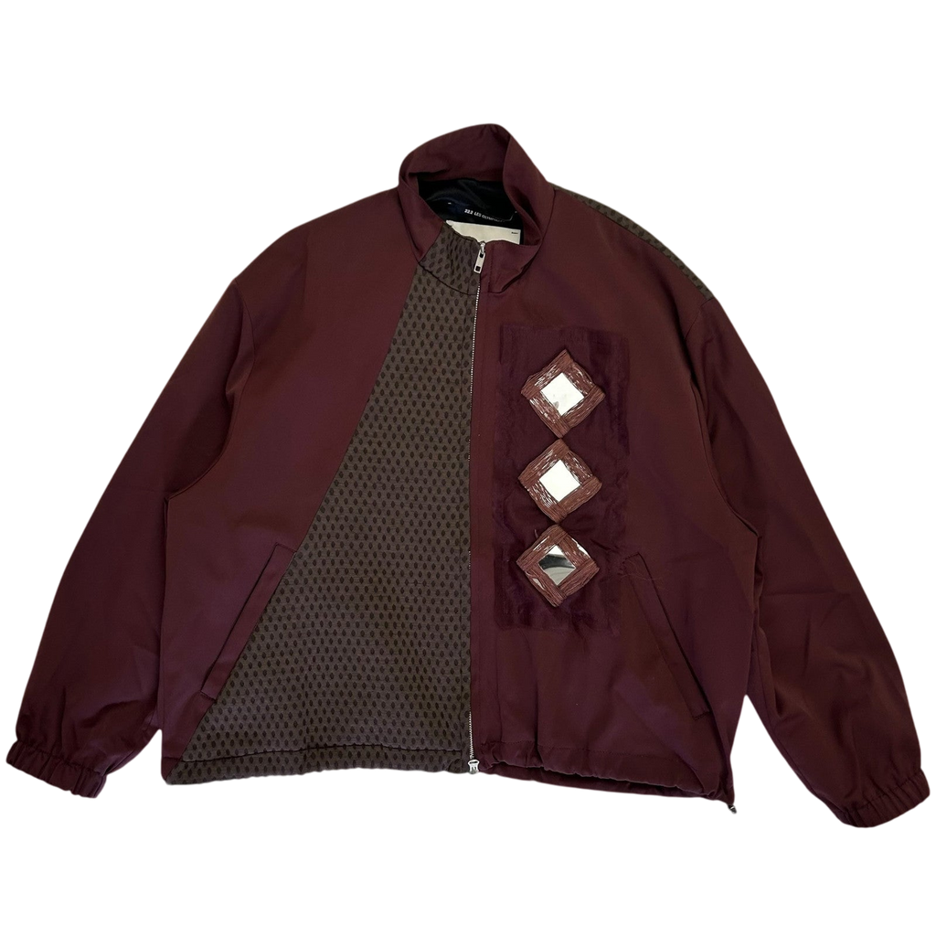 Song For The Mute Satin Lad Jacket Burgundy (Fits M-L)