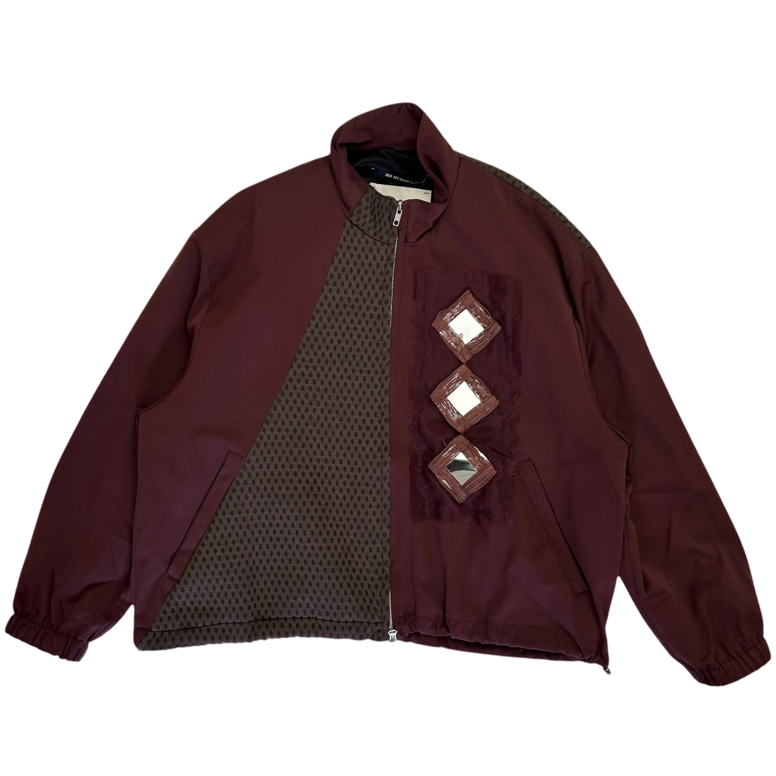 Song For The Mute Satin Lad Jacket Burgundy (Fits M-L)