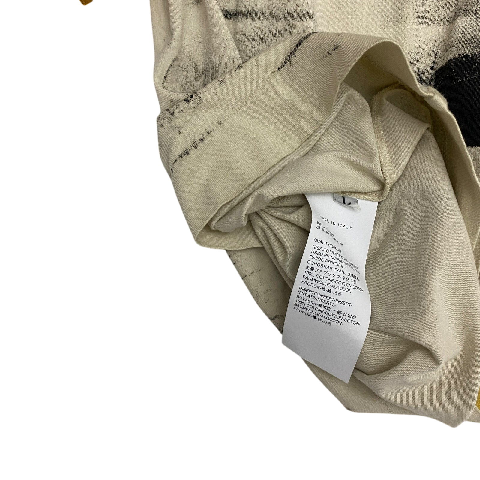 1017 Alyx 9SM Address Abstract Print Long-Sleeve T-Shirt Yellow (Size L)