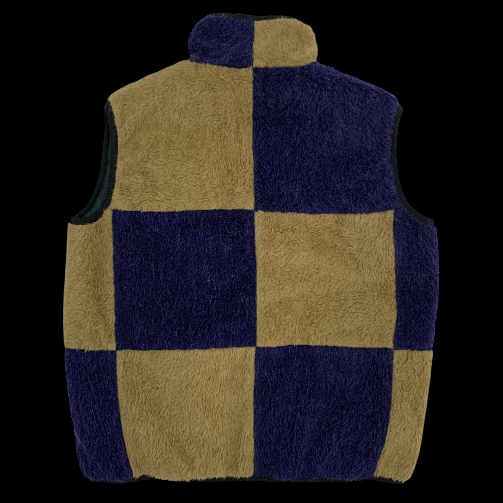 Kapital Reversible Wool Boa Fleece Colour Block Vest (Size S)