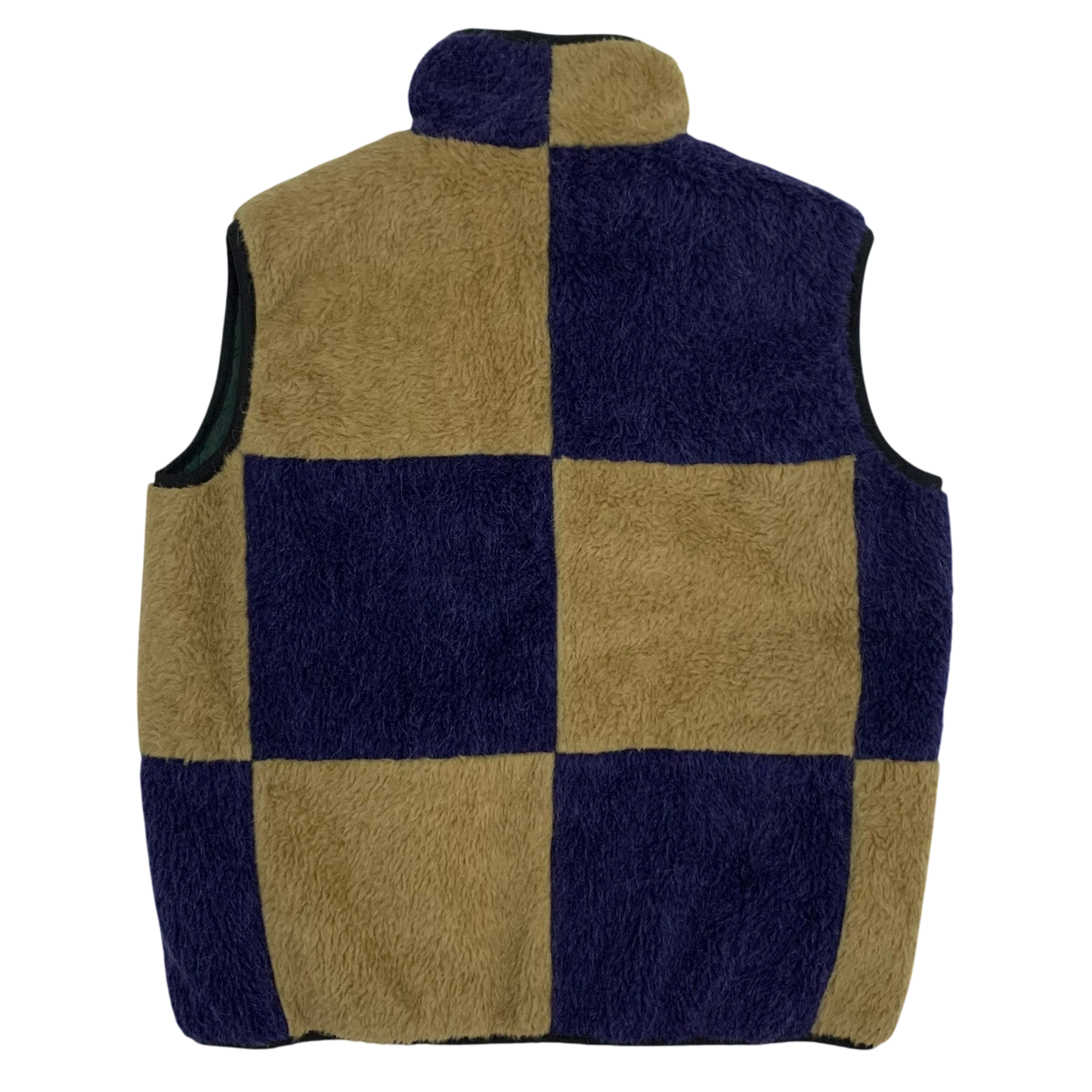 Kapital Reversible Wool Boa Fleece Colour Block Vest (Size S)