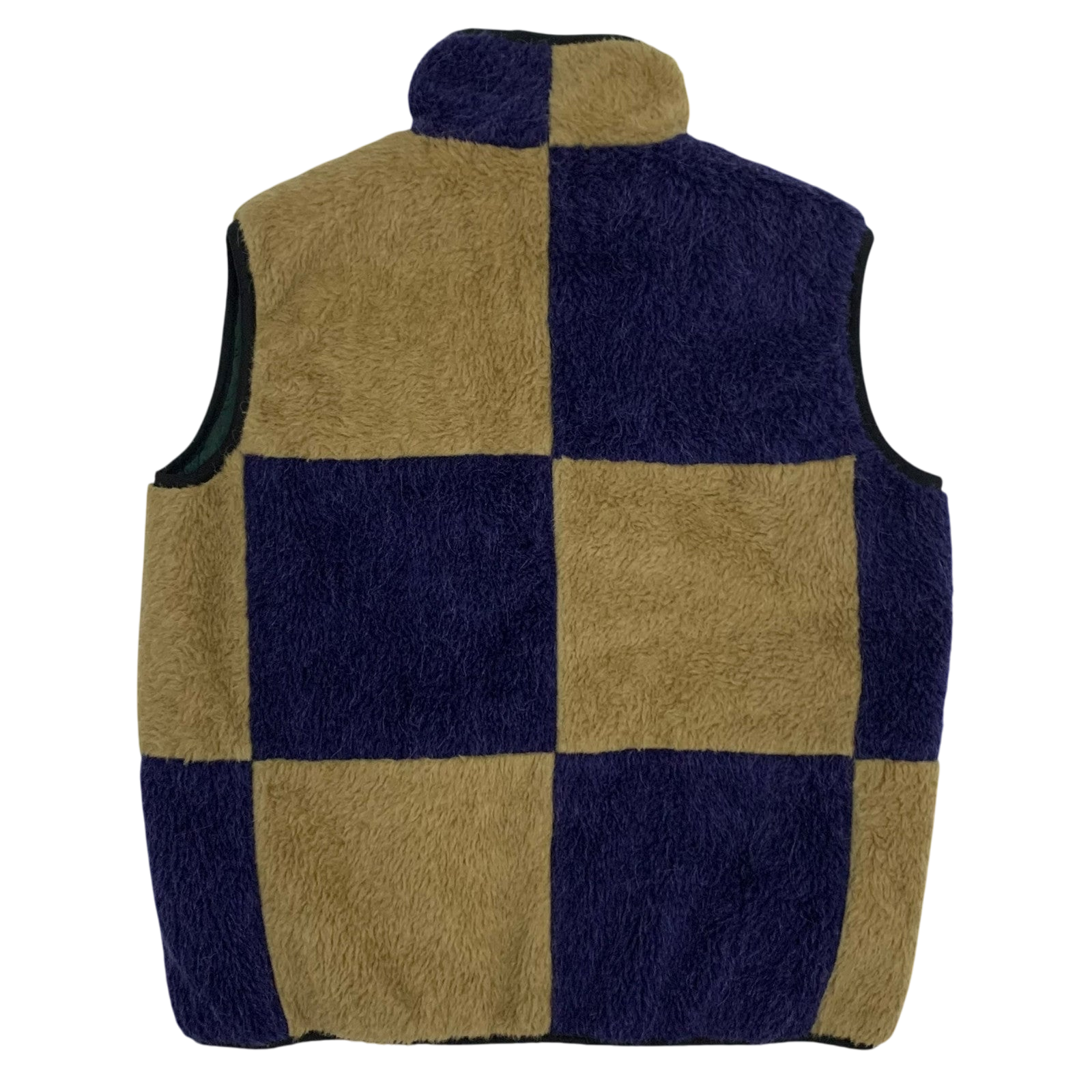 Kapital Reversible Wool Boa Fleece Colour Block Vest (Size S)