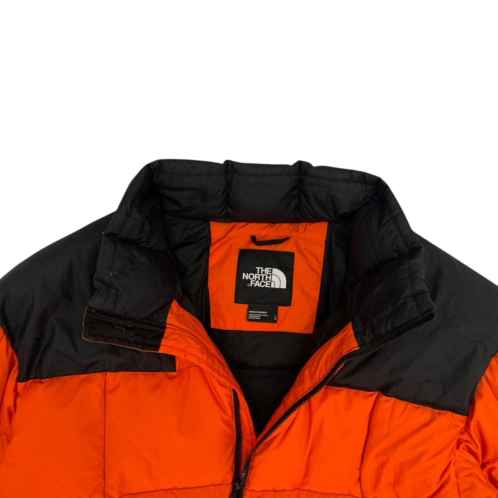 The North Face Nuptse 700 Down Puffer Jacket Orange/Black (Size L-XL)