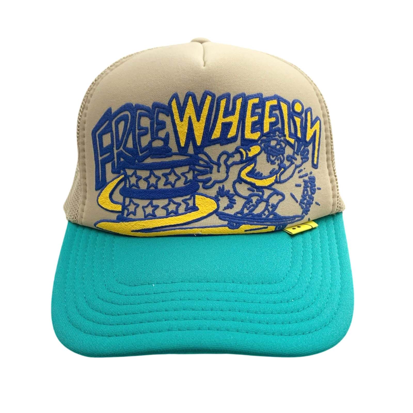 Kapital ‘Free Wheelin' Trucker Cap Beige/Turquoise