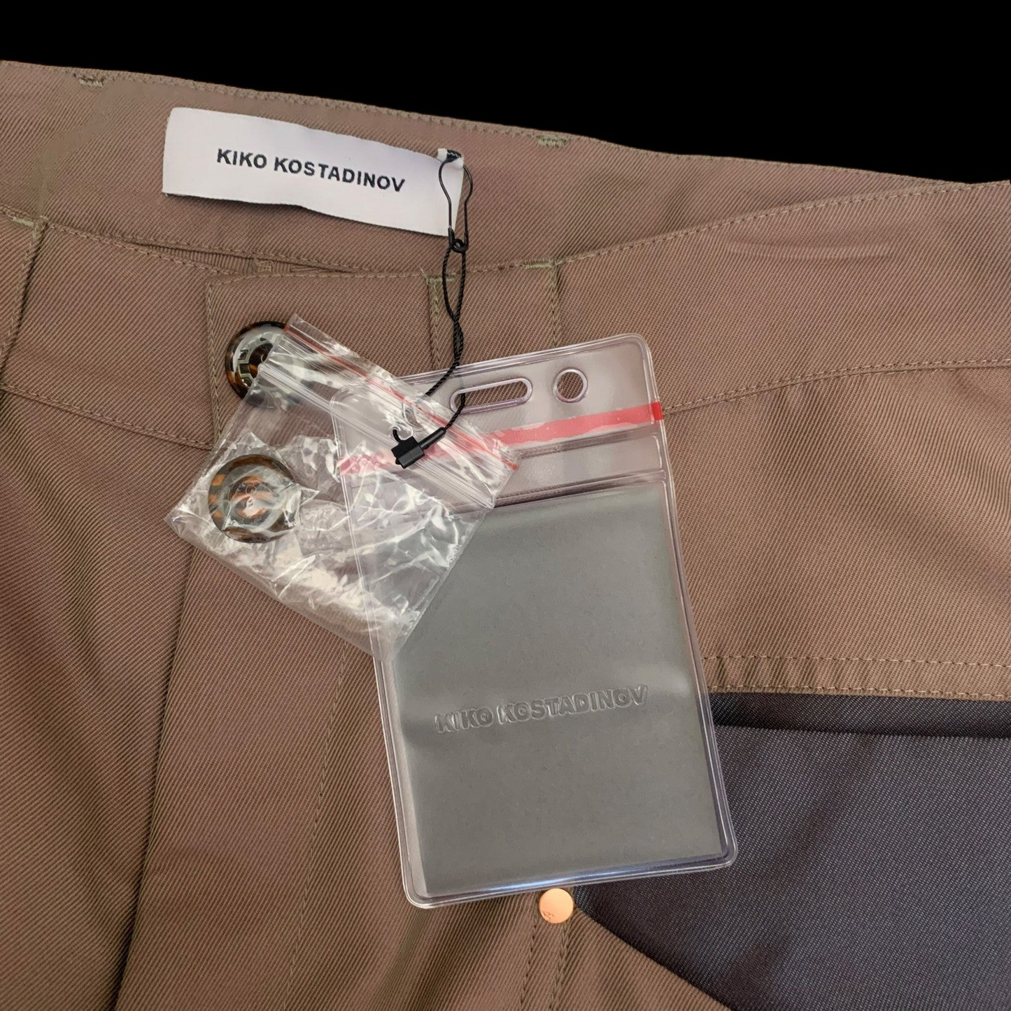 Kiko Kostadinov Mcnamara Uniform Trousers Bronze (Size M)