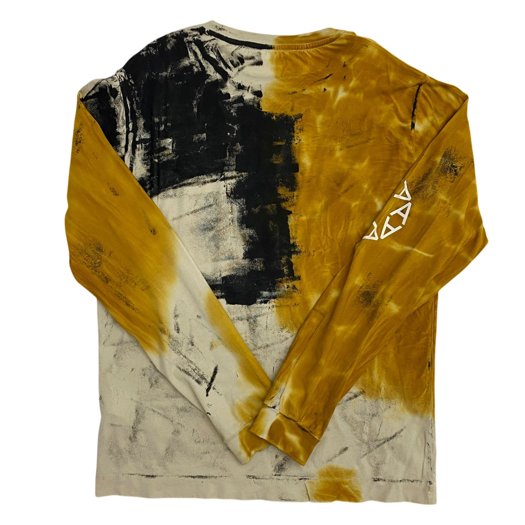 1017 Alyx 9SM Address Abstract Print Long-Sleeve T-Shirt Yellow (Size L)