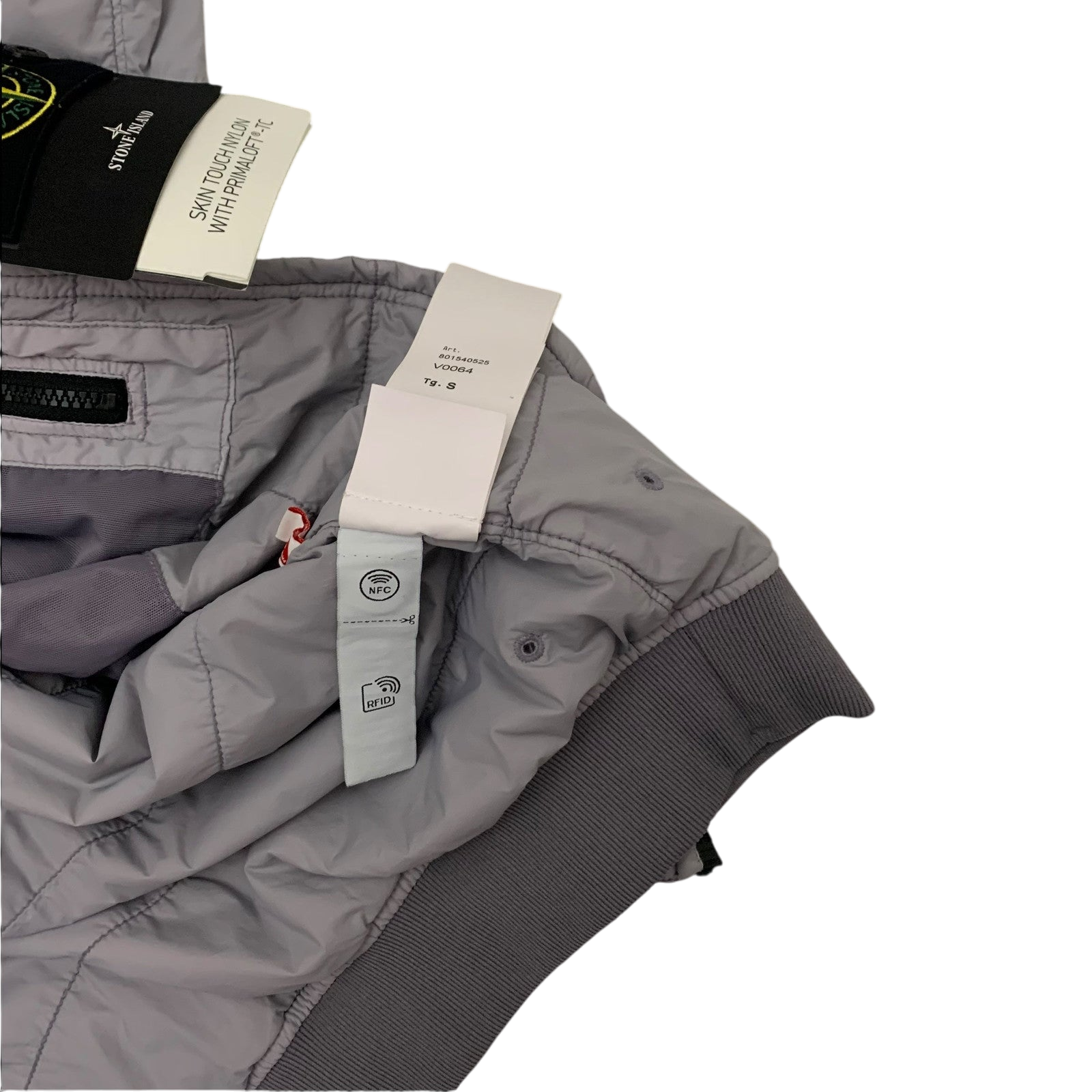 Stone Island Garment-Dyed Skin Touch Nylon Bomber Jacket Grey (Fits S-M)