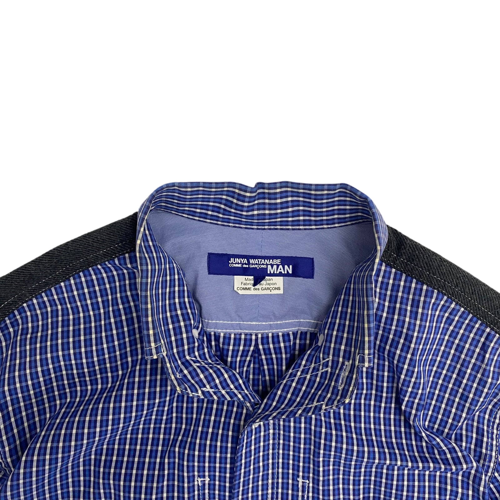 Junya Watanabe MAN Gingham Check Shirt Blue (Fits S-M)
