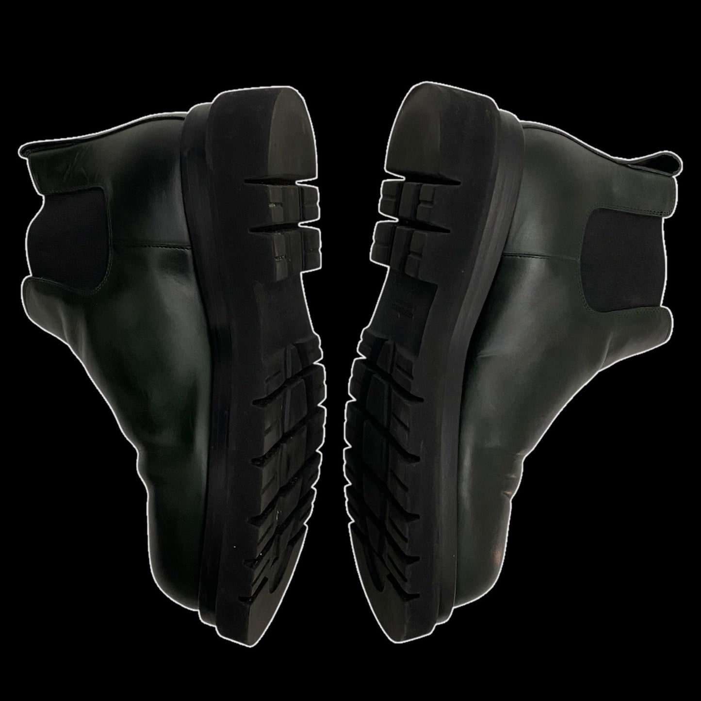 Bottega Veneta Lug Chelsea Ankle Boots Dark Green(Size 43/US10)