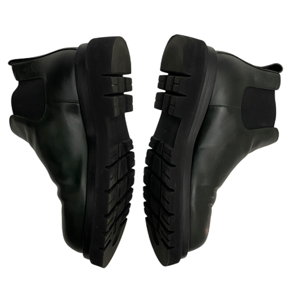 Bottega Veneta Lug Chelsea Ankle Boots Dark Green(Size 43/US10)