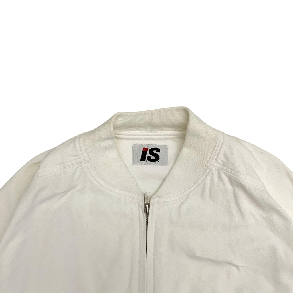 Issey Miyake Issey Sport AW1988 Care Label Bomber Jacket White (Fits M-L)