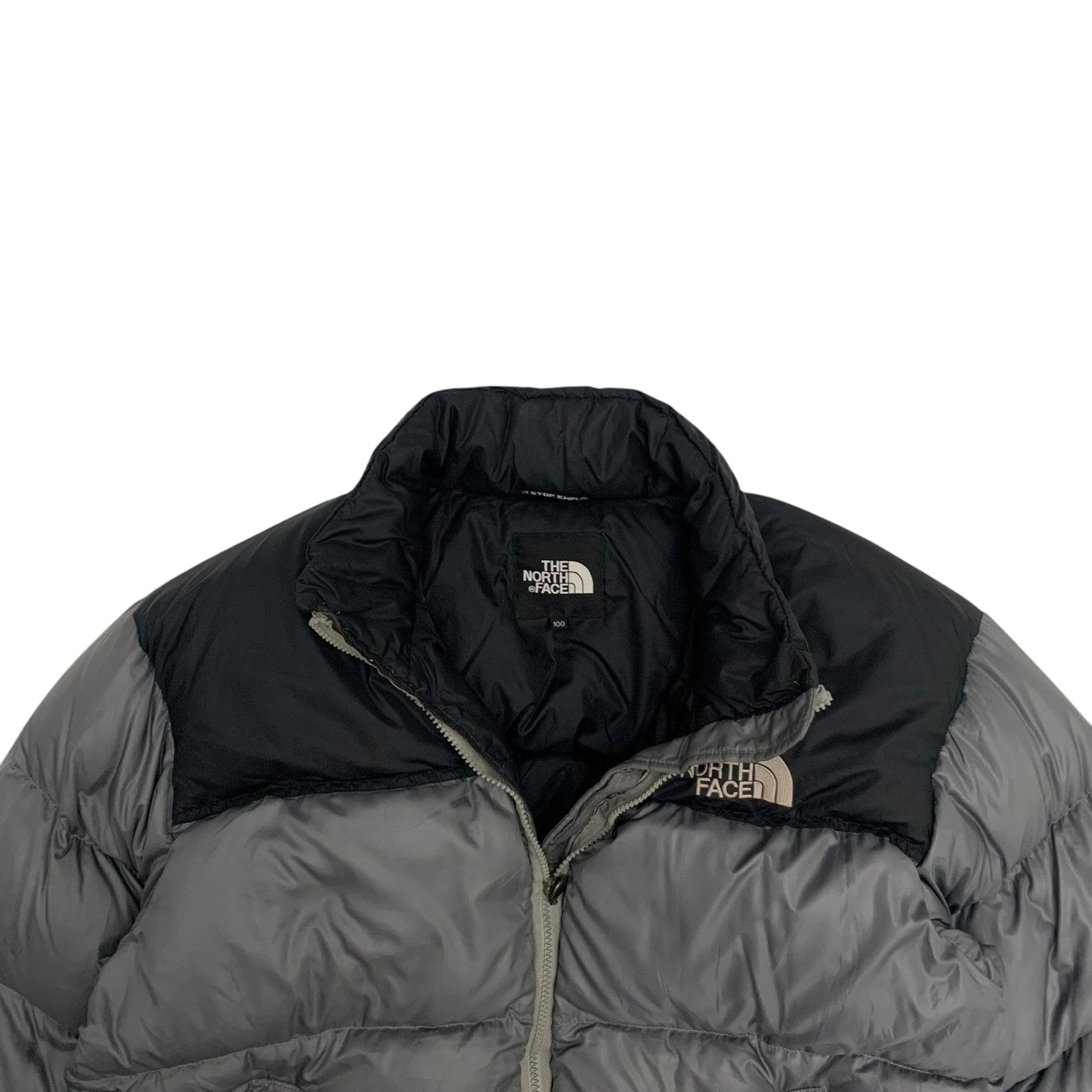 The North Face Nuptse 700 Down Puffer Jacket Grey/Black (Size L)