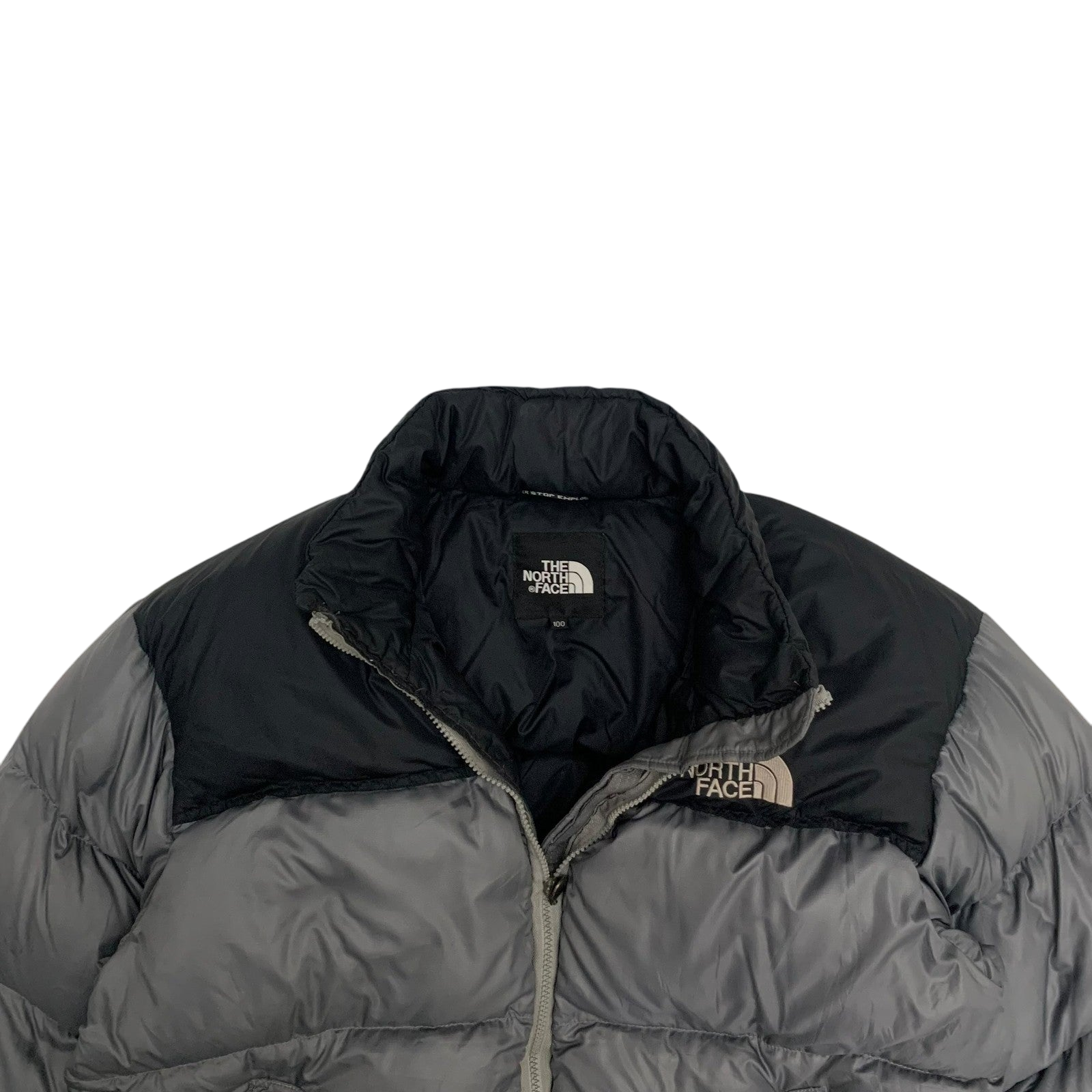 The North Face Nuptse 700 Down Puffer Jacket Grey/Black (Size L)