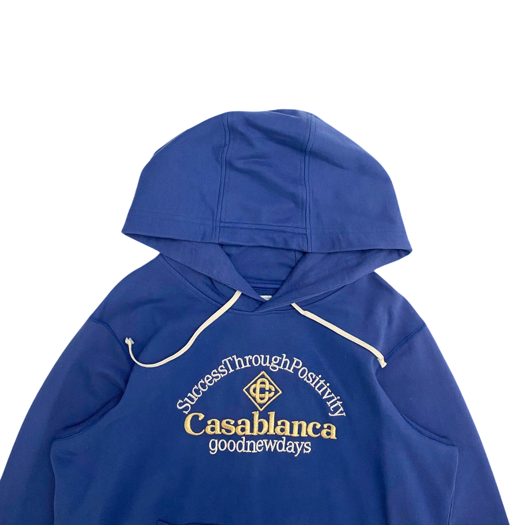 Casablanca 'Success Through Positivity' Embroidered Hoodie Blue (Size L)