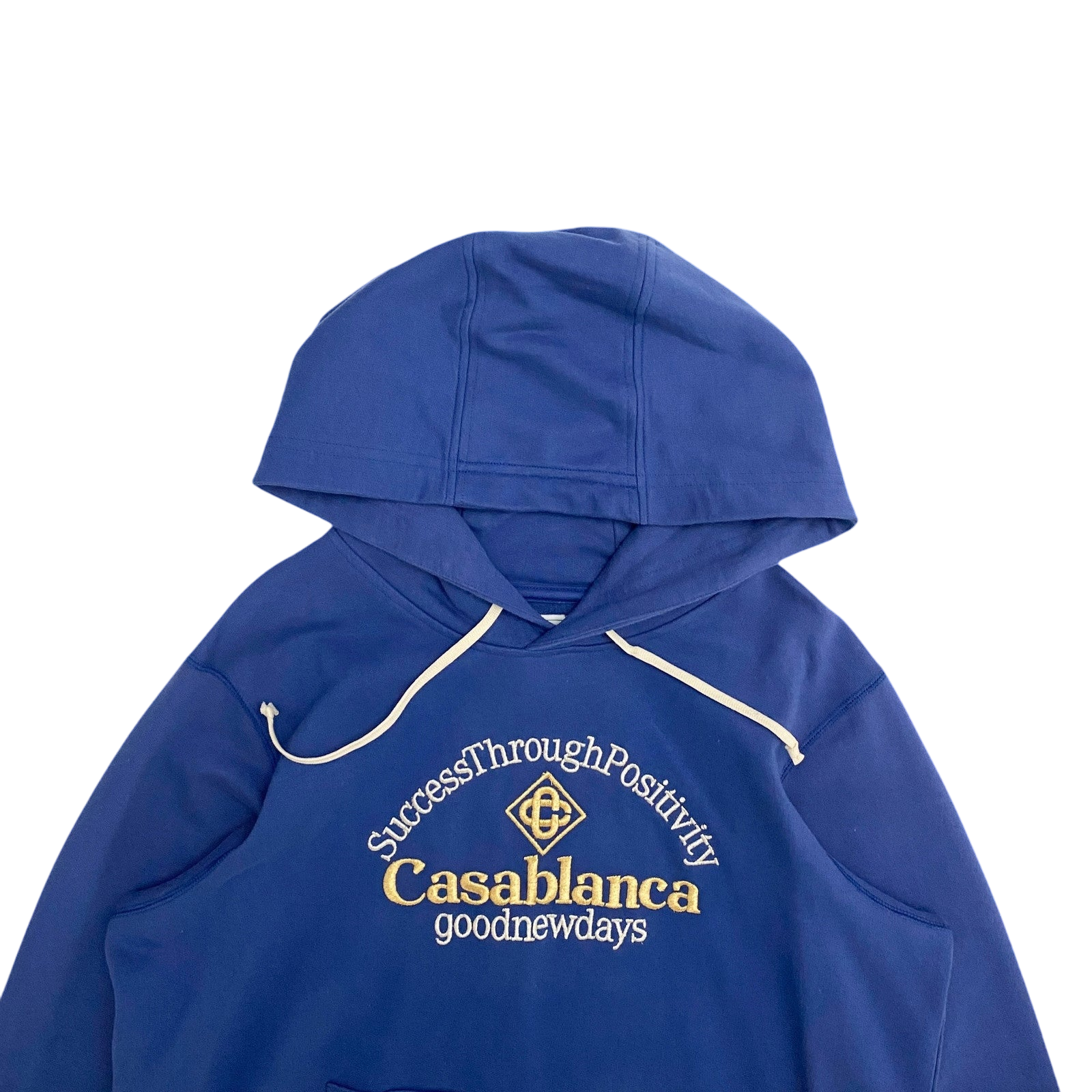 Casablanca 'Success Through Positivity' Embroidered Hoodie Blue (Size L)