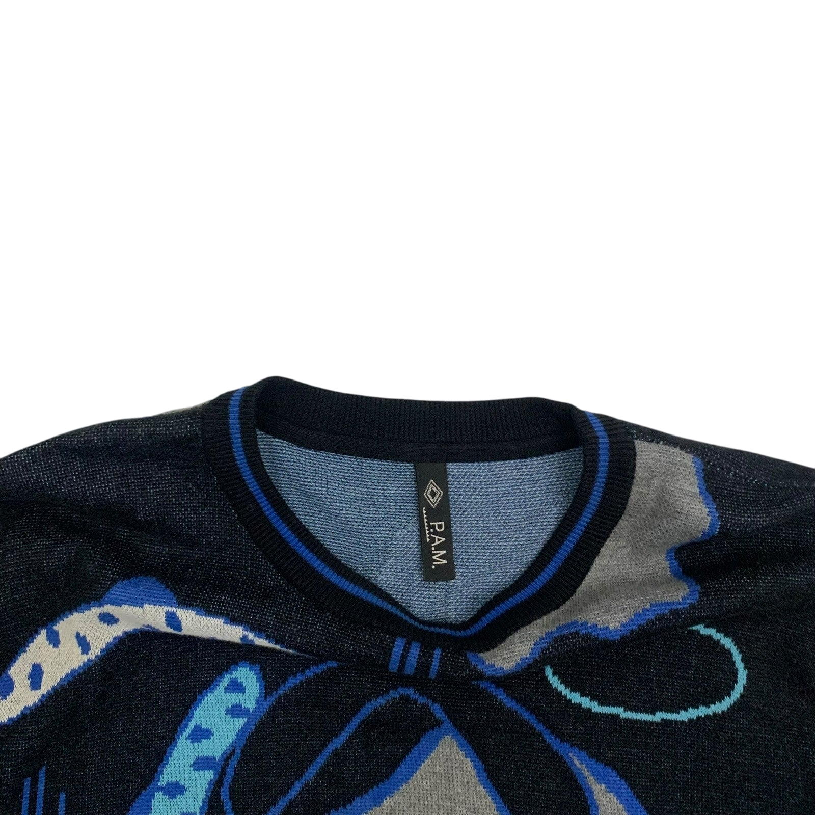 P.A.M. Perks and Mini Graphic Knit Sweatshirt Blue (Size M)