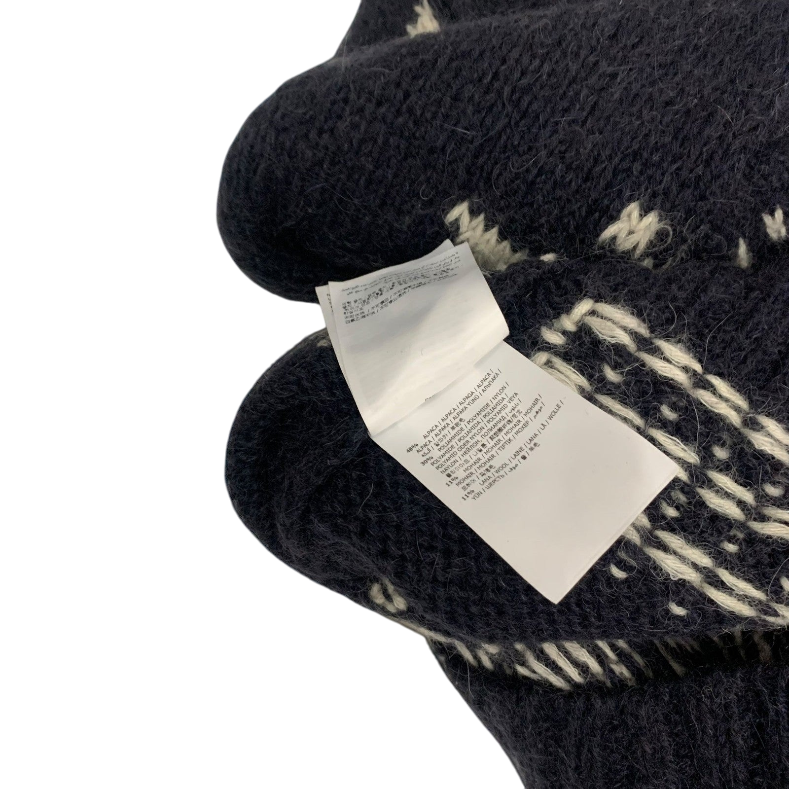 Moncler Vintage Graphic Wool Knit Sweatshirt Navy (Size M womens)