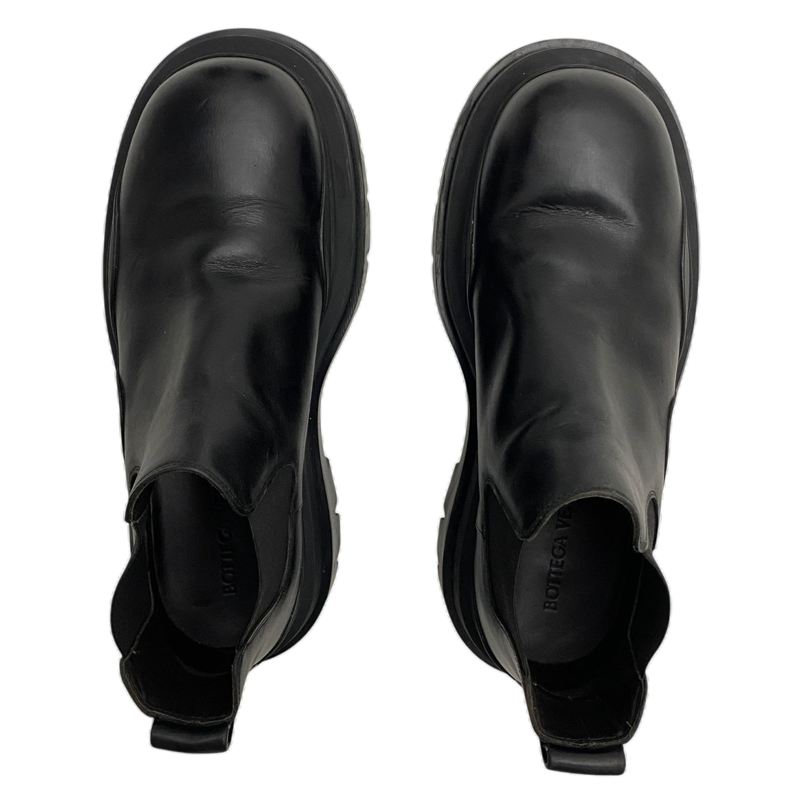 Bottega Veneta Tire Ankle Chelsea Boots Black (EU43/US10)