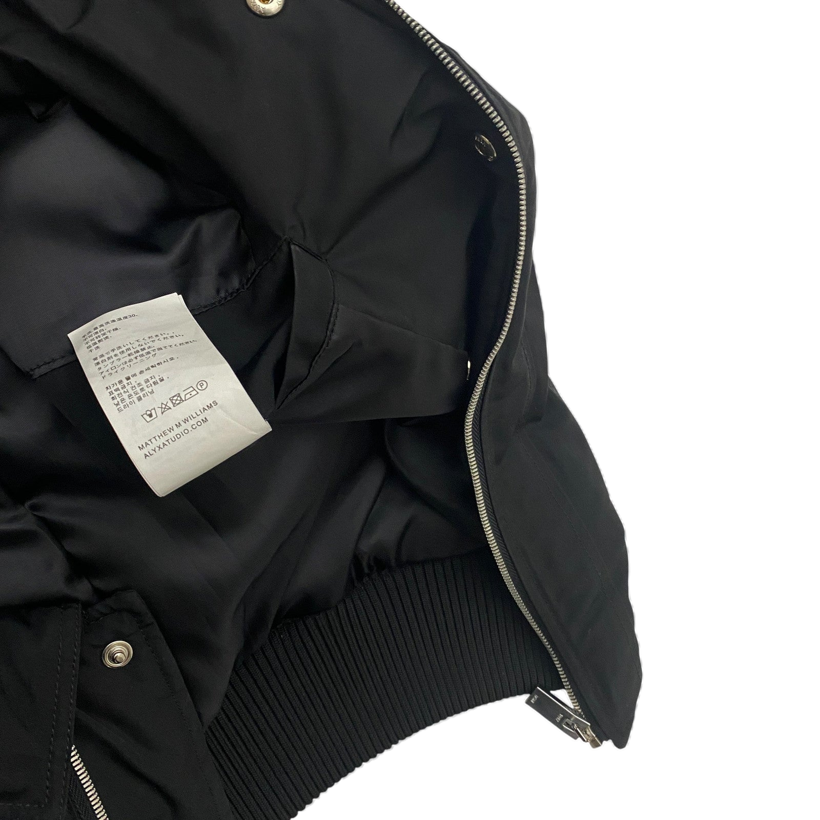 1017 ALYX 9SM Flight Bomber Jacket Black (Fits L-XL)