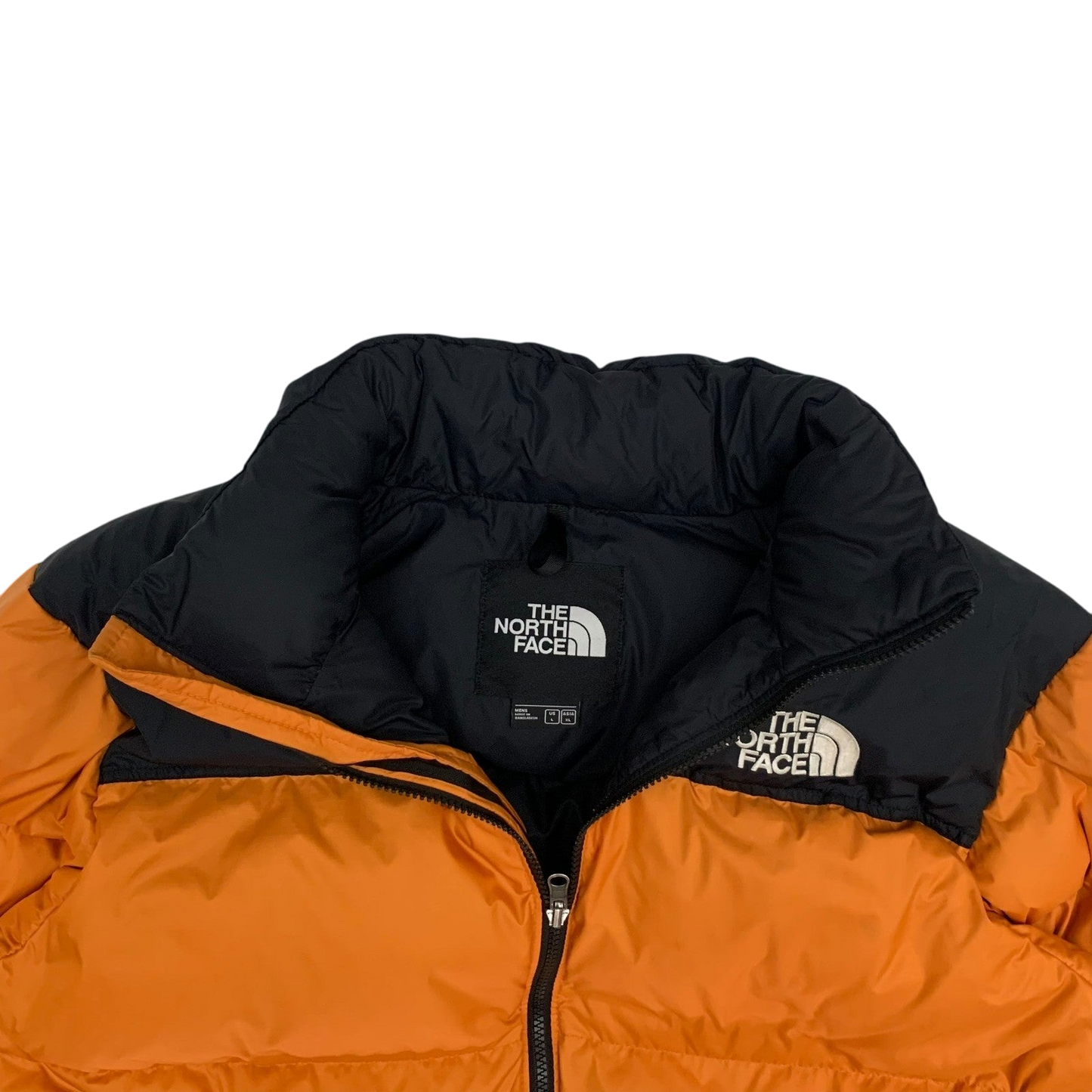 The North Face 1996 Retro Nuptse 700 Down Puffer Jacket Black/Orange (Size L)
