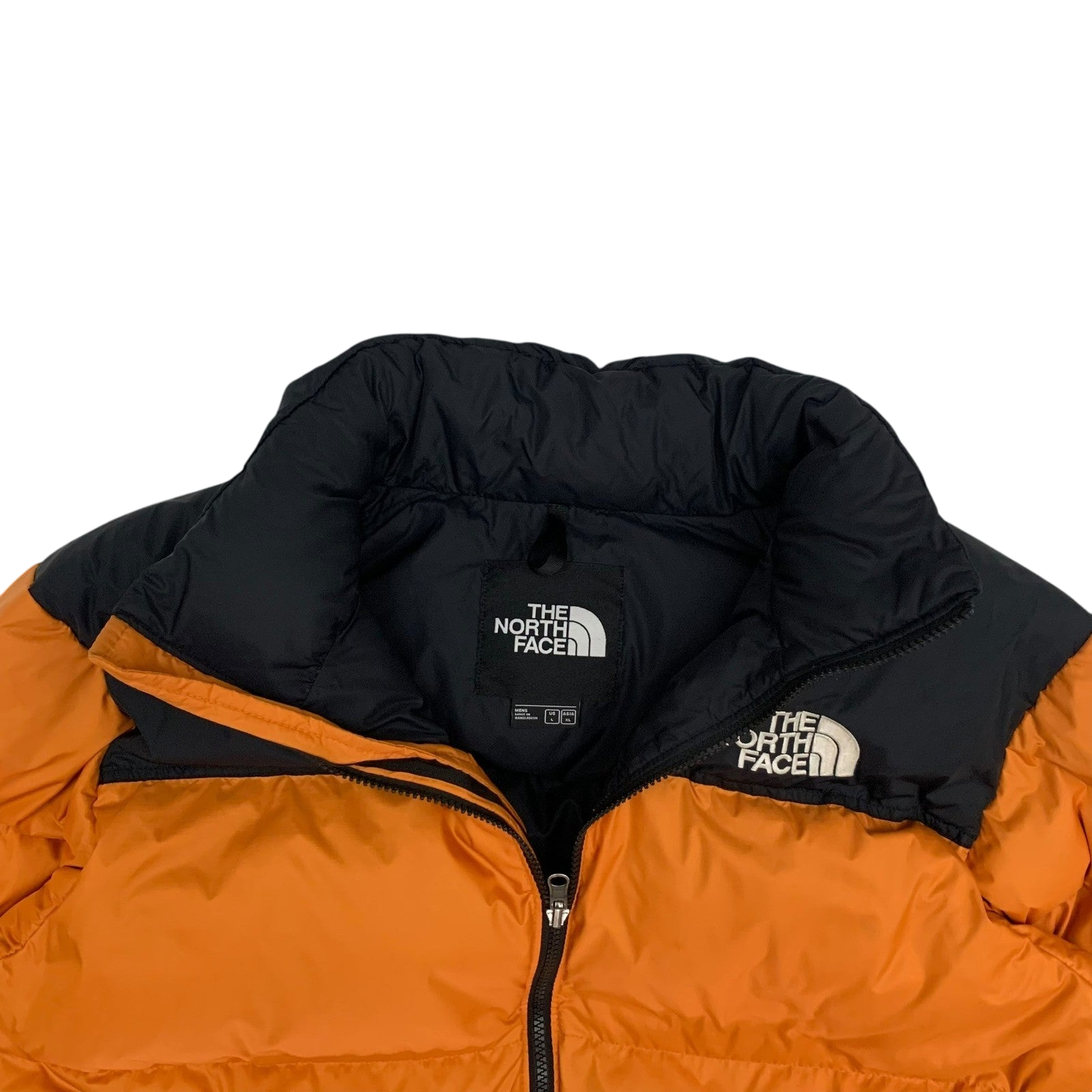 The North Face 1996 Retro Nuptse 700 Down Puffer Jacket Black/Orange (Size L)
