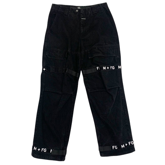 Marithe Francois Girbaud Shuttle Tape Cargo Jeans Black (W34)