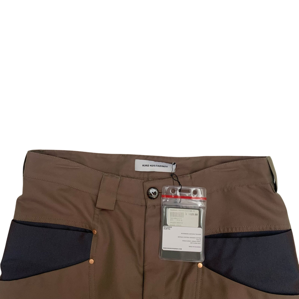 Kiko Kostadinov Mcnamara Uniform Trousers Bronze (Size M)