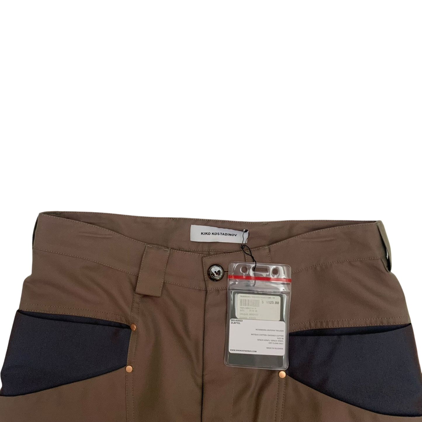 Kiko Kostadinov Mcnamara Uniform Trousers Bronze (Size M)