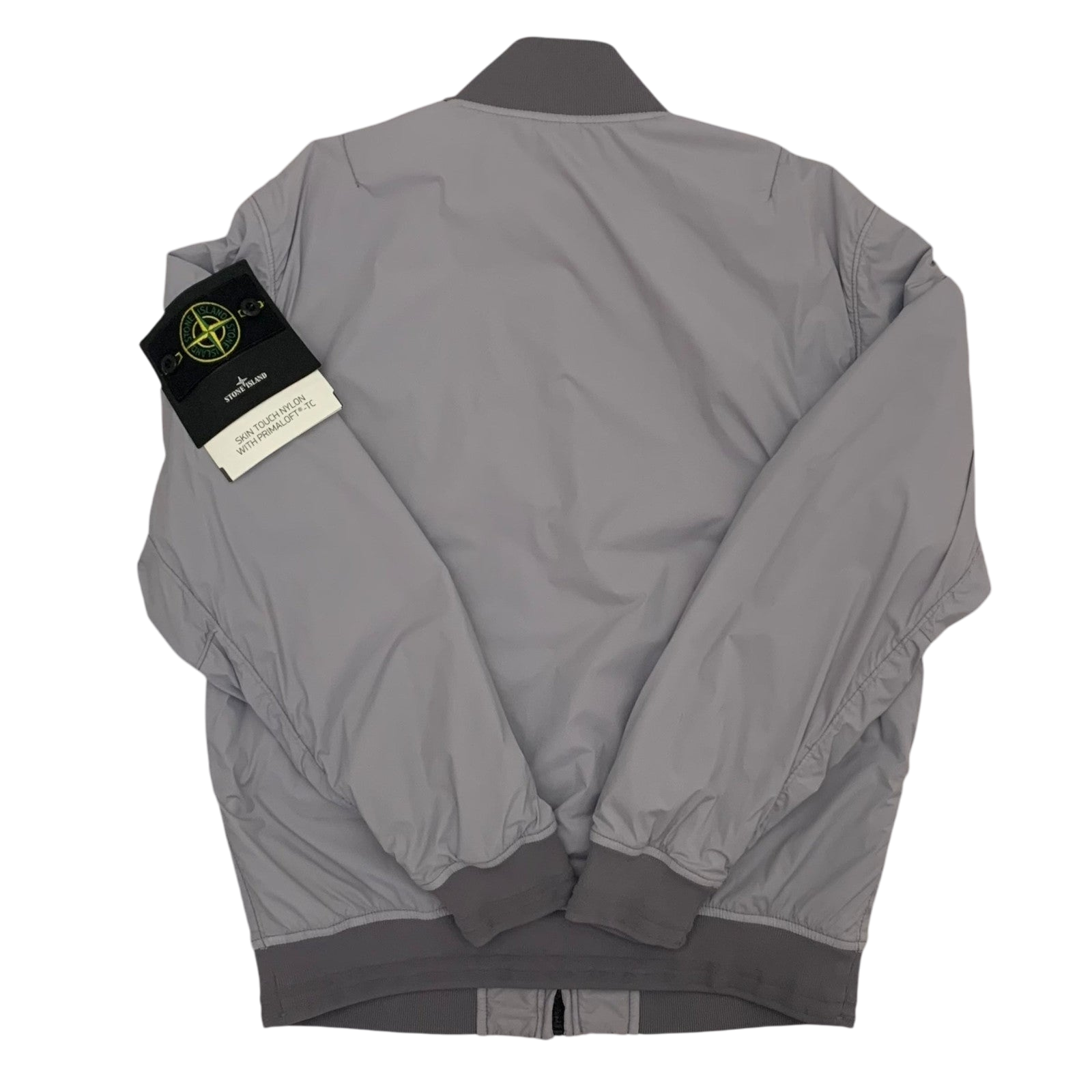 Stone Island Garment-Dyed Skin Touch Nylon Bomber Jacket Grey (Fits S-M)