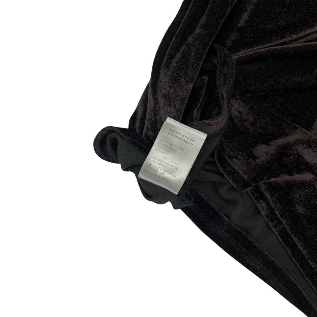 Dior by Kim Jones AW19 Half Zip Velvet T-Shirt Black (Fits L-XL)