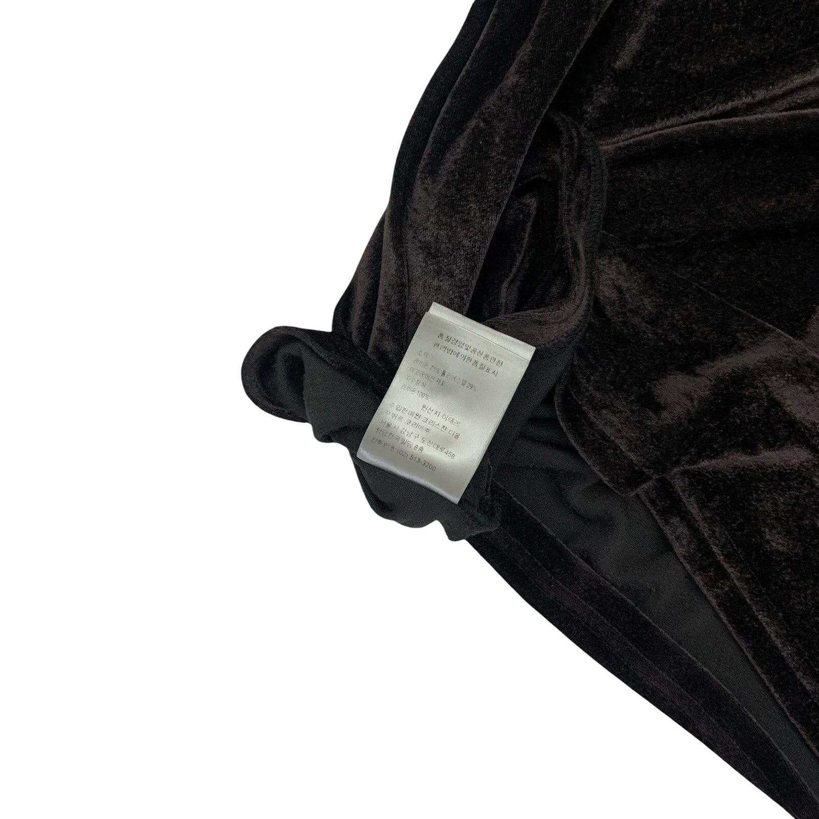 Dior by Kim Jones AW19 Half Zip Velvet T-Shirt Black (Fits L-XL)