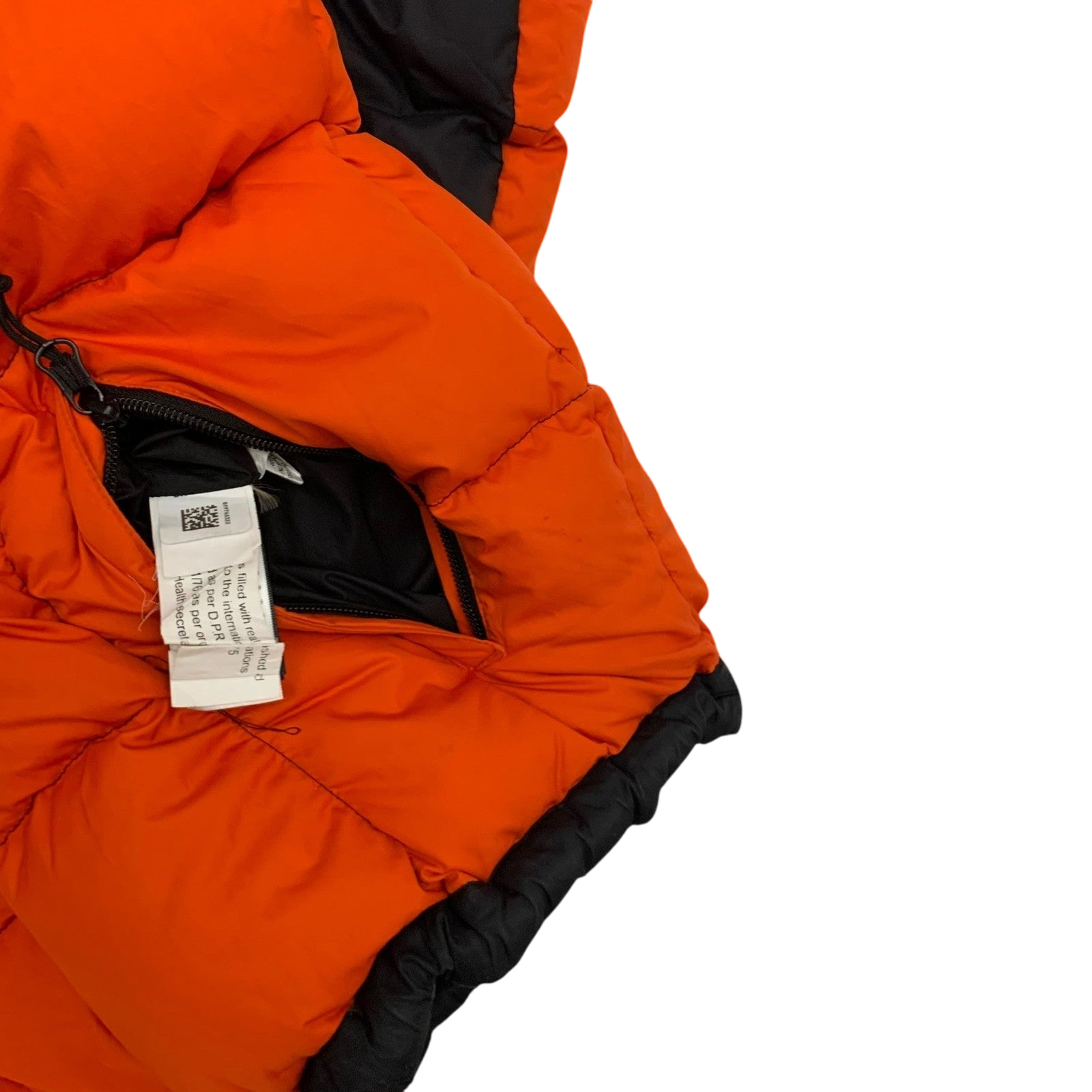 The North Face Nuptse 700 Down Puffer Jacket Orange/Black (Size L-XL)
