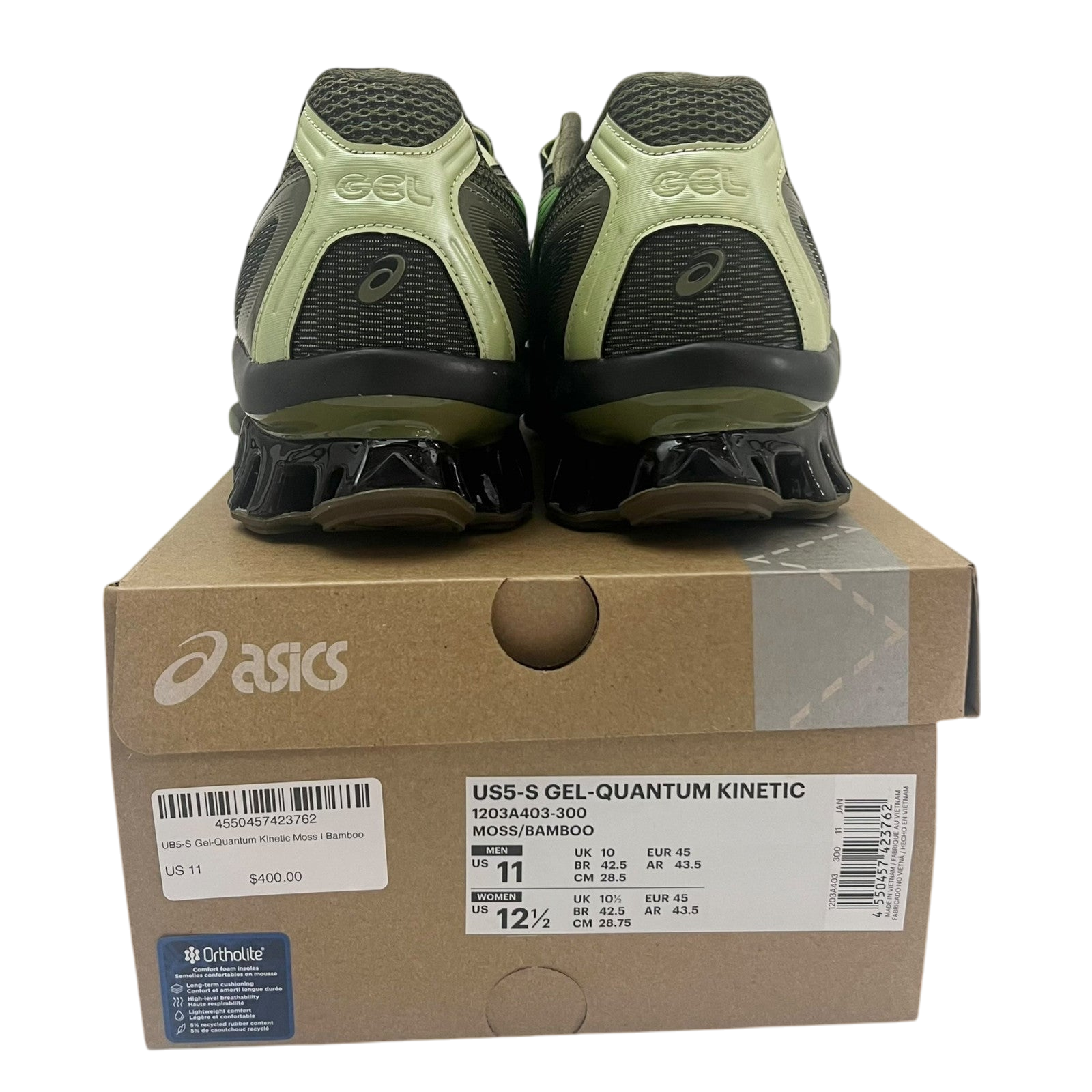 Asics US5-S Gel-Quantum Kinetic ‘Moss / Bamboo’ (US11/UK10)