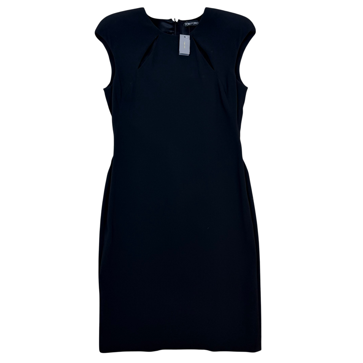 Tom Ford 2010s Cut Out Silk-Blend Mini Dress Black (Size 44)