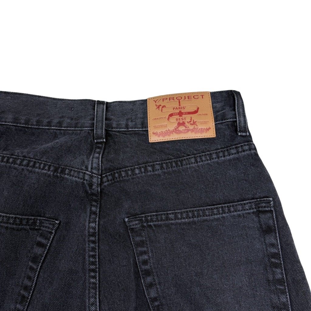 Y/Project Evergreen Cut-Out Jeans Washed Black (Size 29”)
