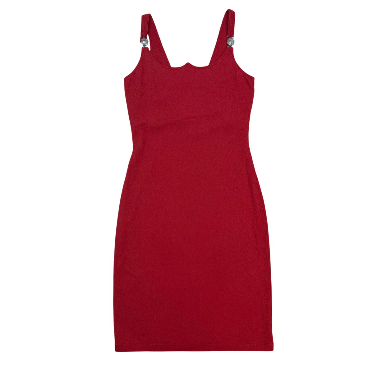 Versace Jeans Couture FW95 Medusa Hardware Bodycon Dress Red (Size 42)