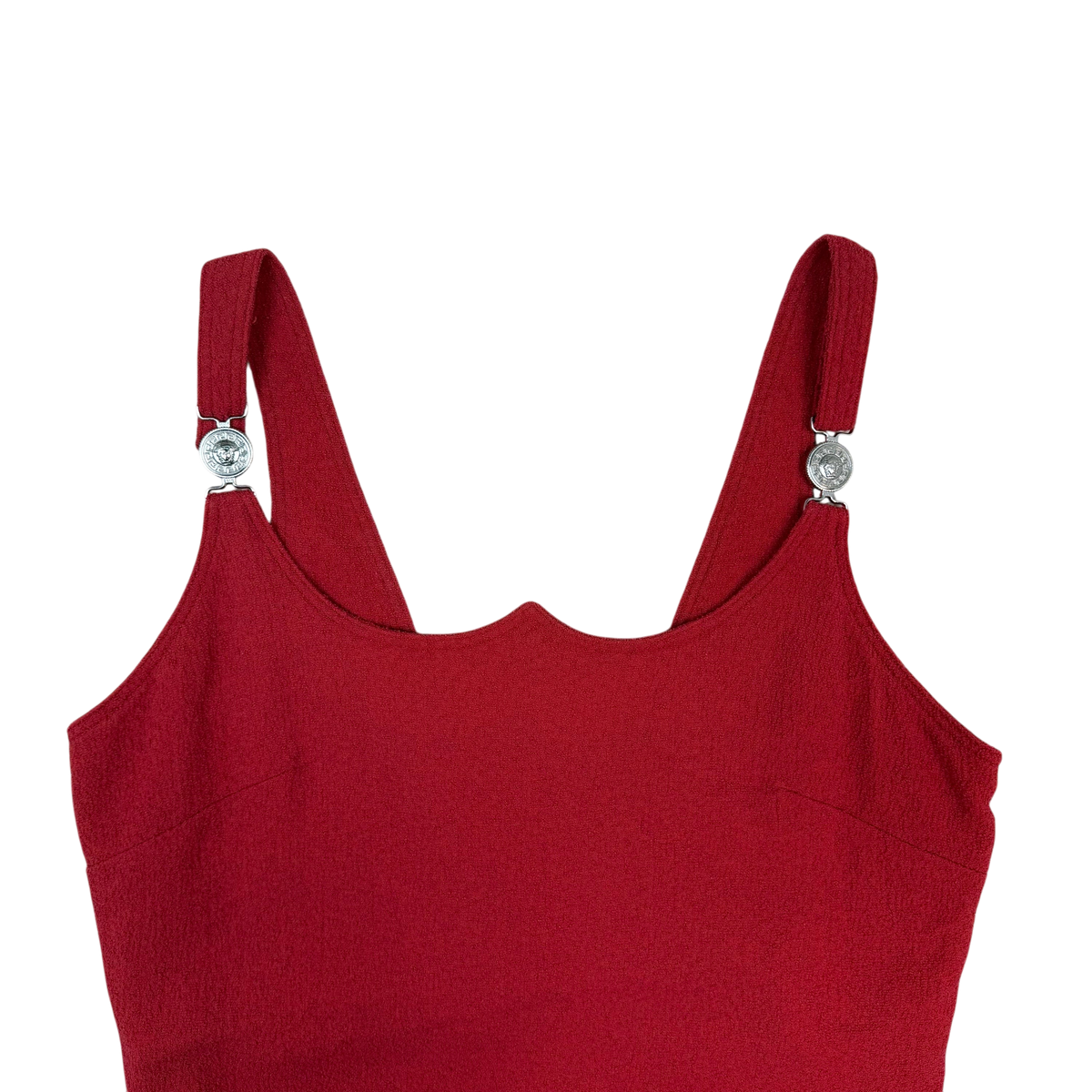 Versace Jeans Couture FW95 Medusa Hardware Bodycon Dress Red (Size 42)