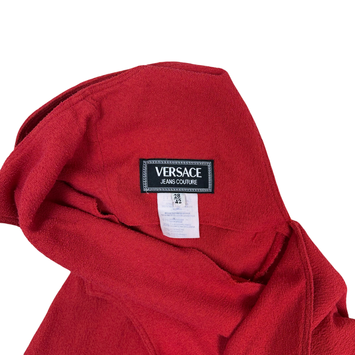 Versace Jeans Couture FW95 Medusa Hardware Bodycon Dress Red (Size 42)