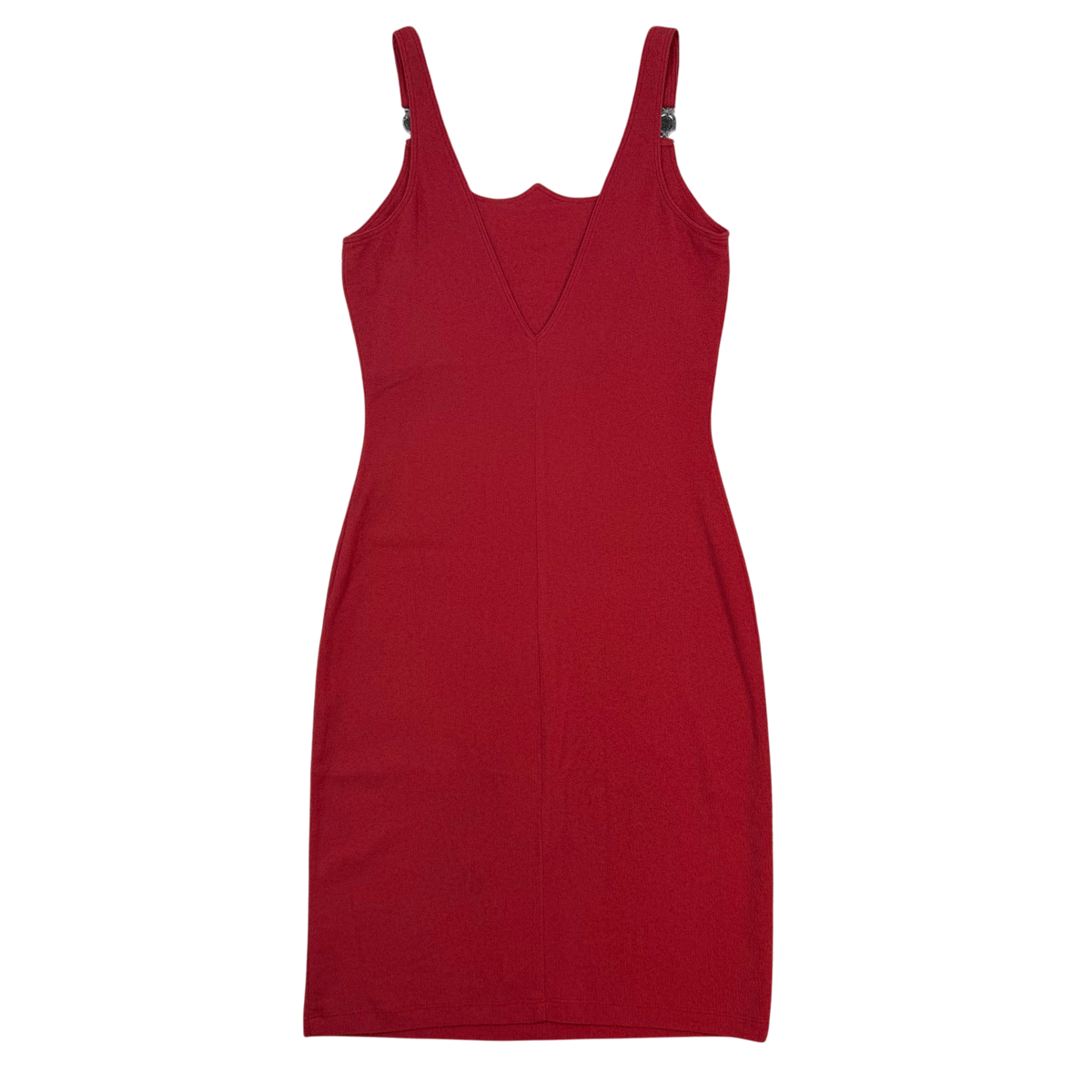Versace Jeans Couture FW95 Medusa Hardware Bodycon Dress Red (Size 42)