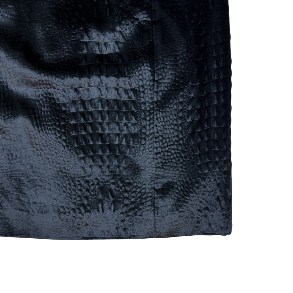 Viktor & Rolf Black Shiny Midi Skirt (Size 42)