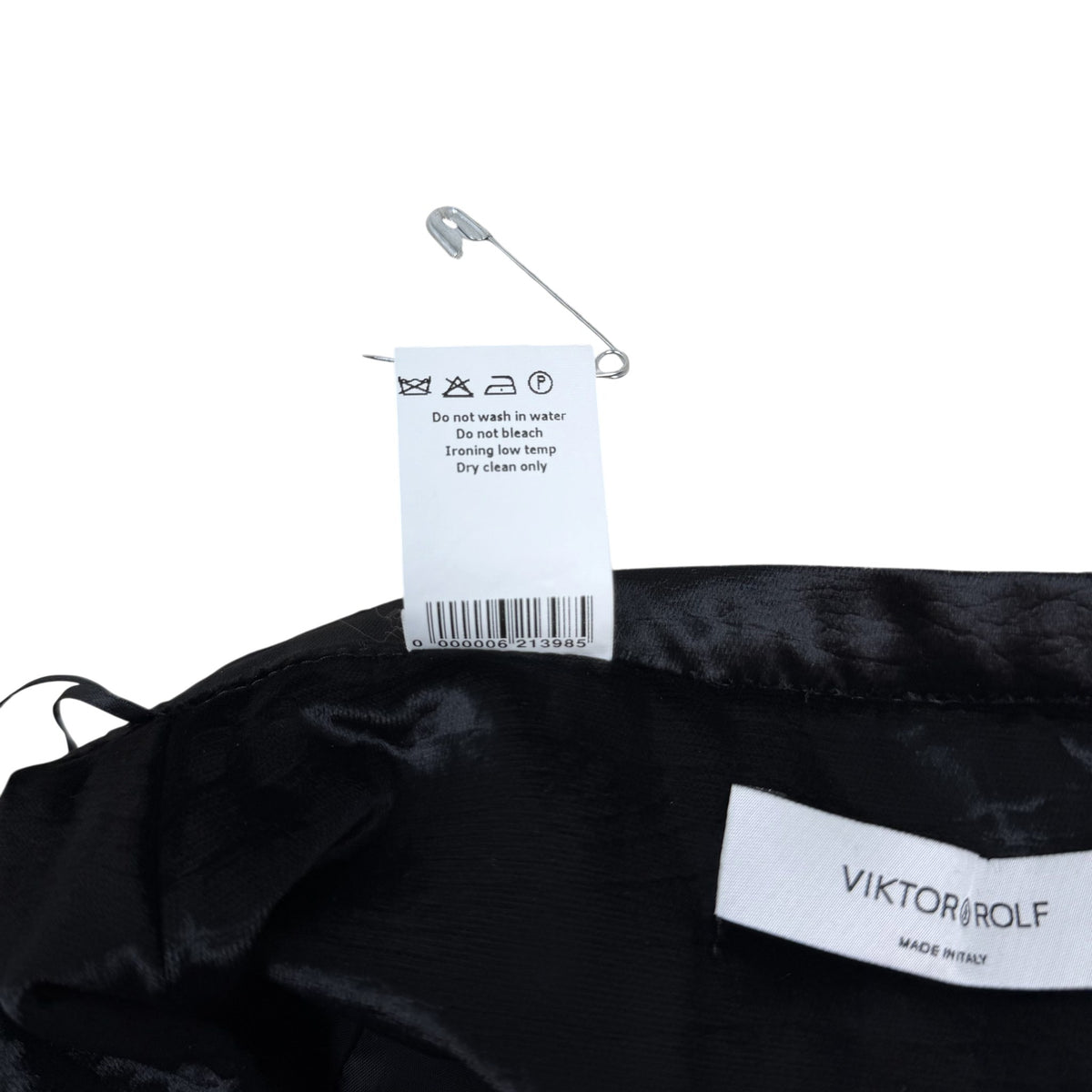 Viktor & Rolf Black Shiny Midi Skirt (Size 42)