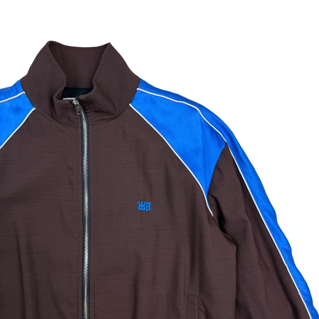 Wales Bonner SS24 Courage Wool Track Jacket Dark Brown/Blue (Size 50/L)
