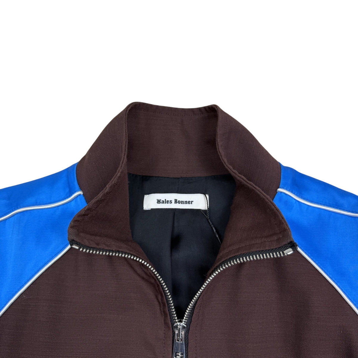 Wales Bonner SS24 Courage Wool Track Jacket Dark Brown/Blue (Size 50/L)