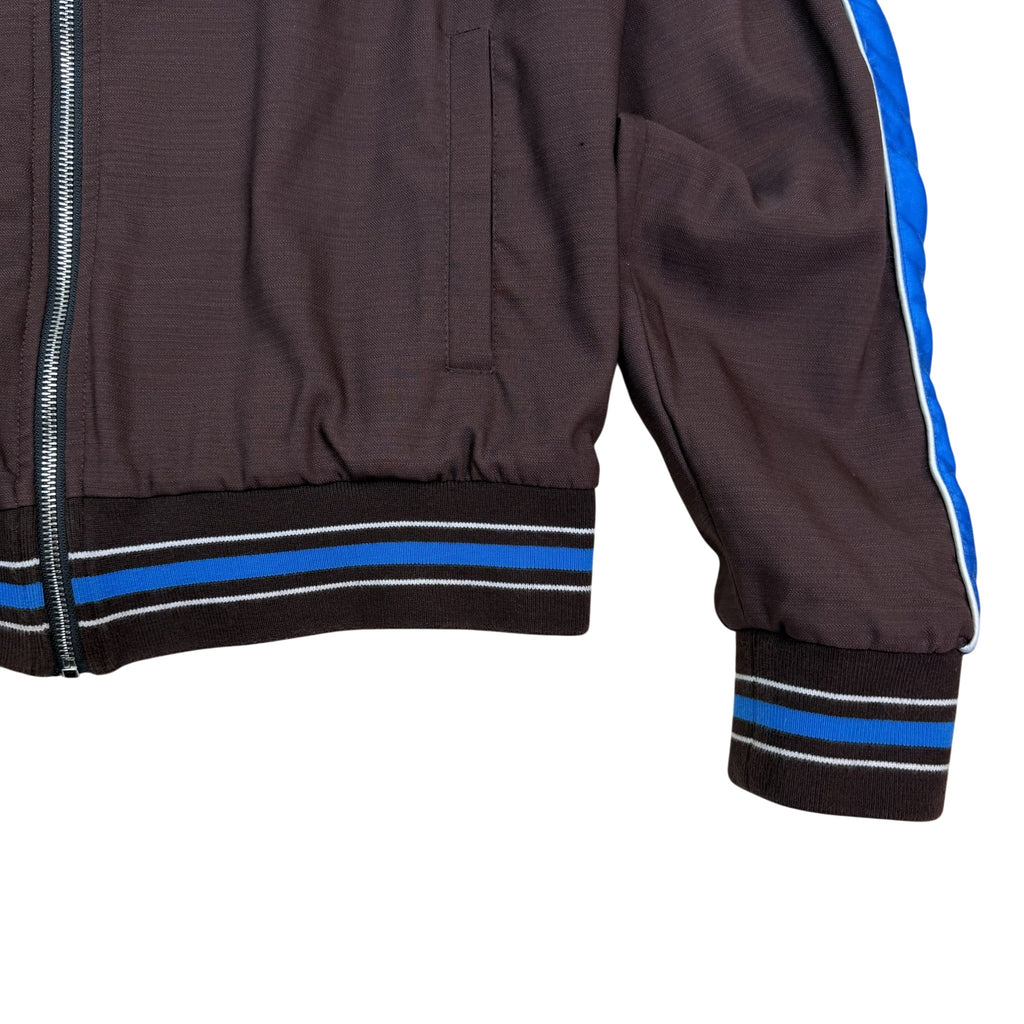 Wales Bonner SS24 Courage Wool Track Jacket Dark Brown/Blue (Size 50/L)
