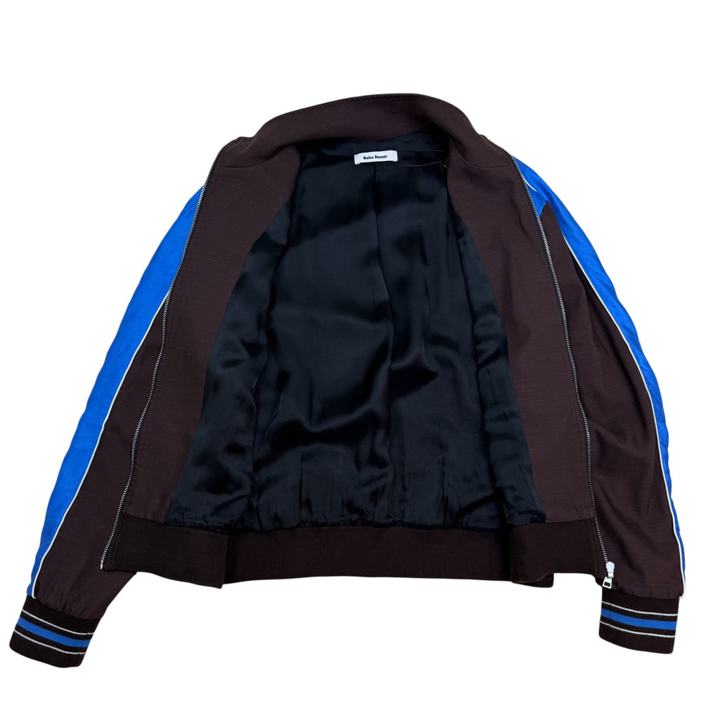 Wales Bonner SS24 Courage Wool Track Jacket Dark Brown/Blue (Size 50/L)