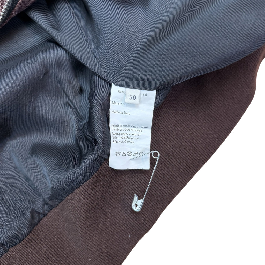 Wales Bonner SS24 Courage Wool Track Jacket Dark Brown/Blue (Size 50/L)